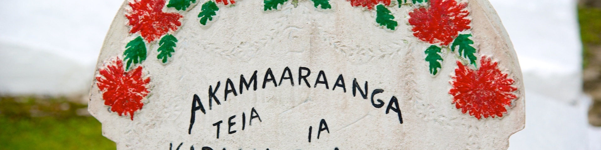 Rarotonga ofreciendo un cementerio