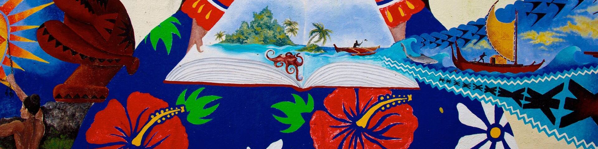 Rarotonga ofreciendo arte al aire libre