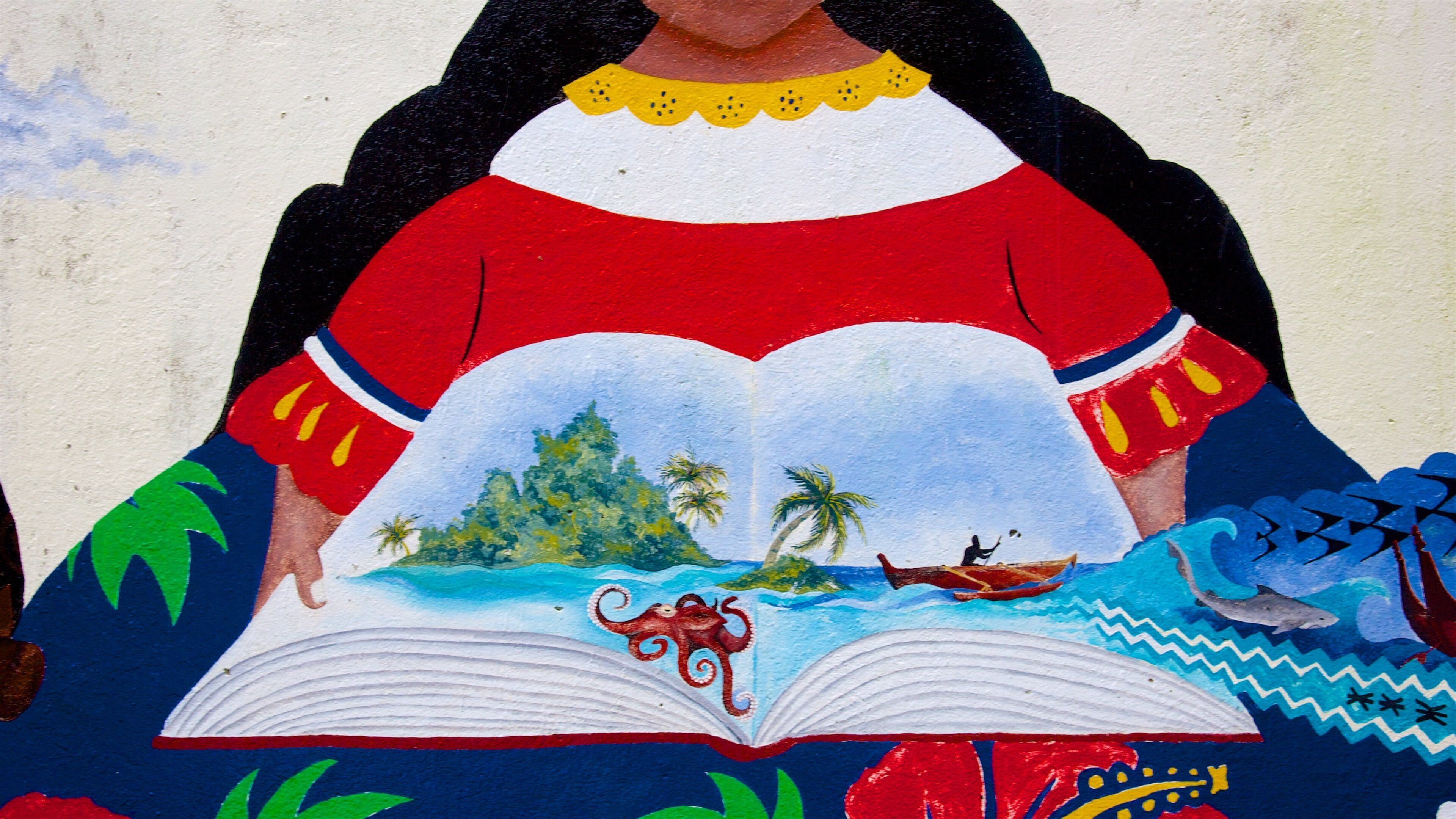 Rarotonga caracterizando arte ao ar livre