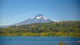 Lake Villarrica featuring a lake or waterhole, mountains and forest scenes