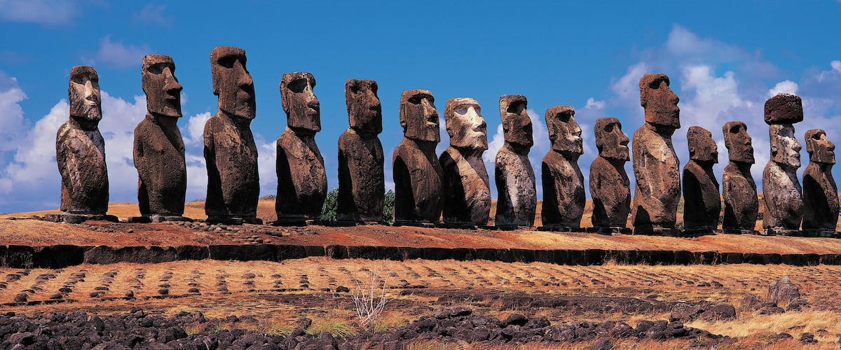 Moai at Ahu Tongariki, Easter Island (Rapa Nui), Chile