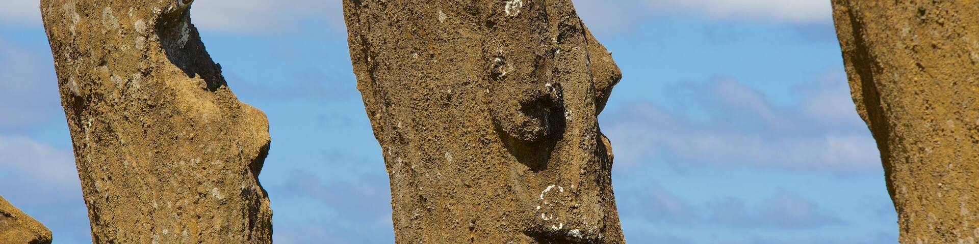 Ahu Akivi which includes heritage elements and a statue or sculpture