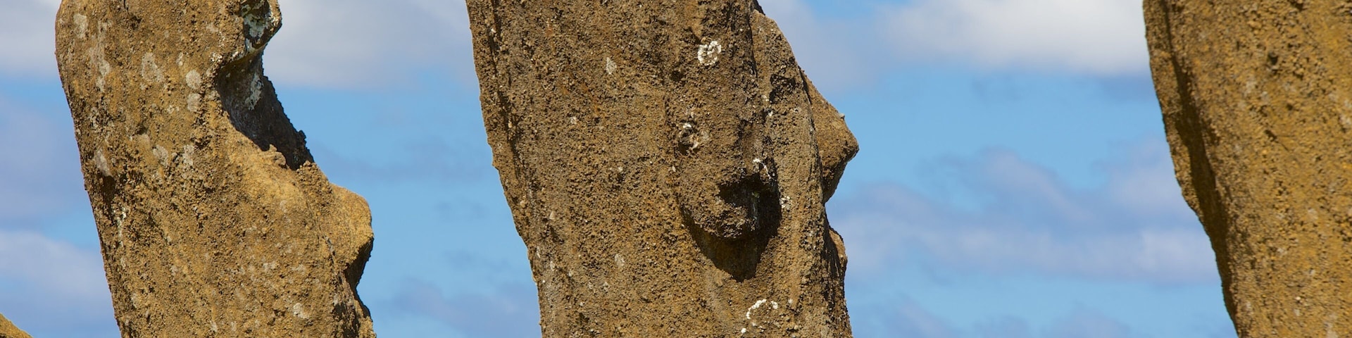 Ahu Akivi which includes heritage elements and a statue or sculpture