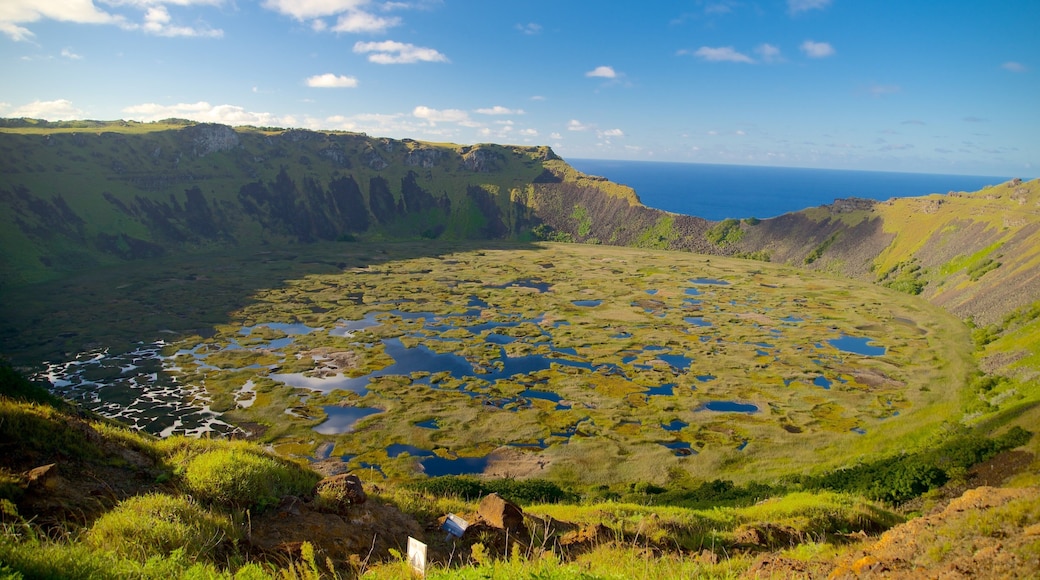 Ranu Kau mostrando escenas tranquilas, vistas generales de la costa y humedales