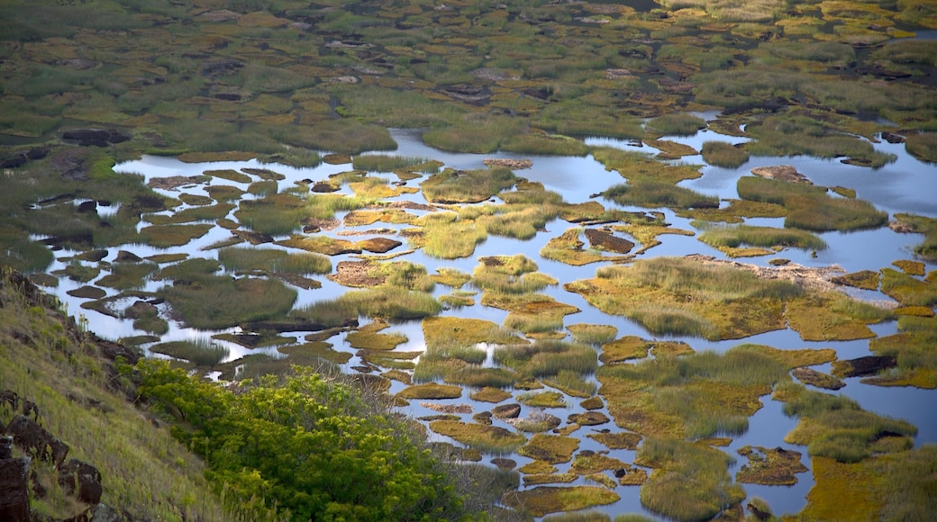 Ranu Kau showing wetlands