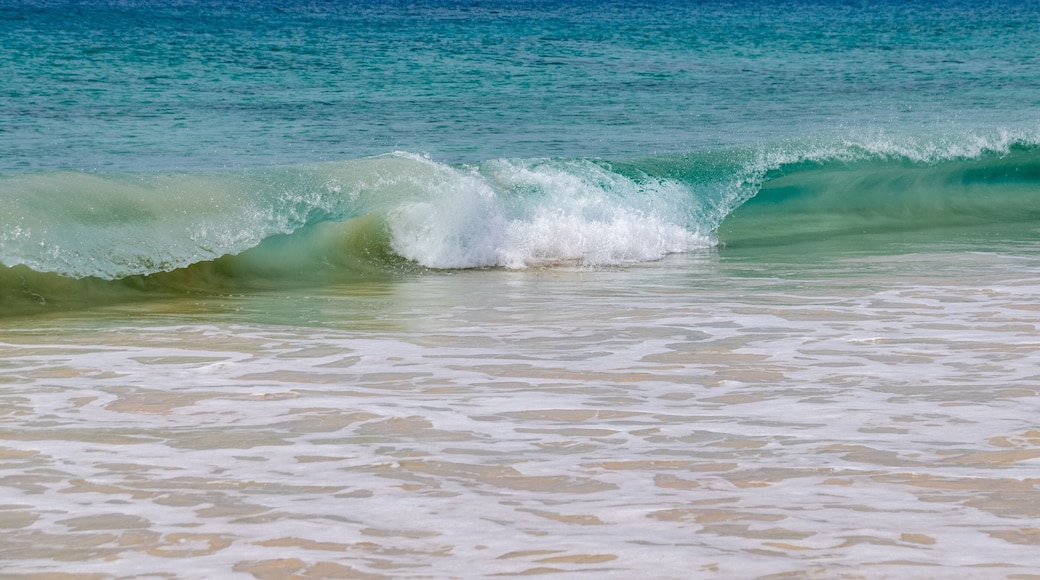 Waves breaking at Santa Monica beach, Boa Vista, Cape Verde