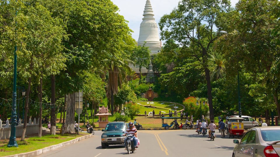 Wat Phnom featuring a park
