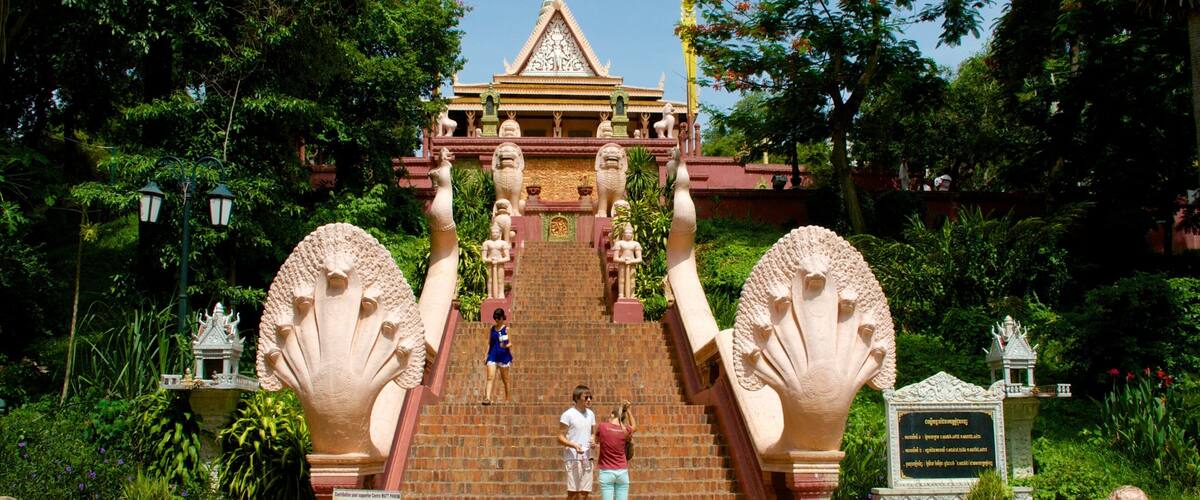 Wat Phnom featuring religious elements and a temple or place of worship