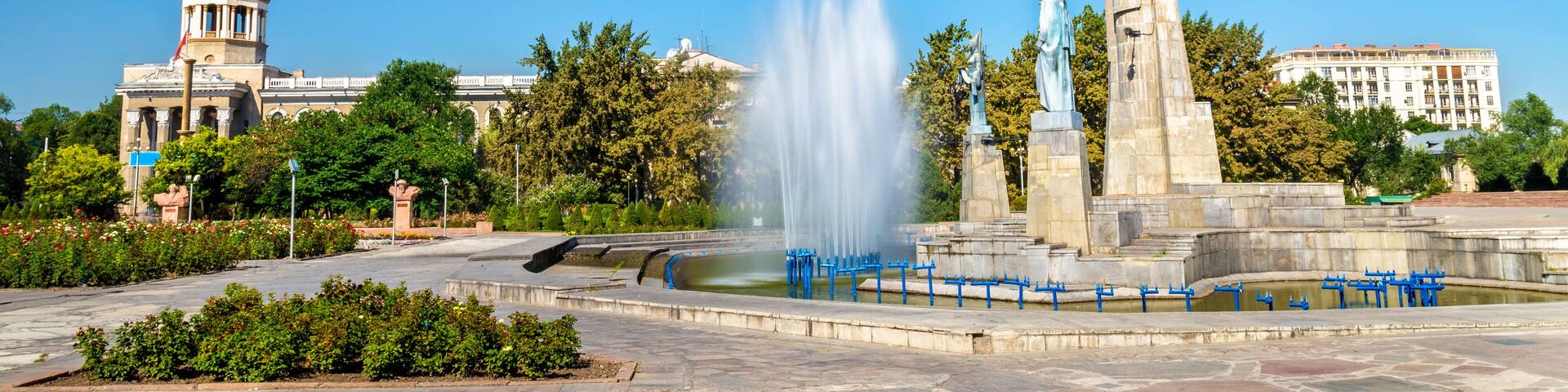 Manas equestrian monument in Bishkek, Kyrgyz Republic