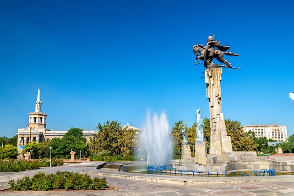 Manas equestrian monument in Bishkek, Kyrgyz Republic