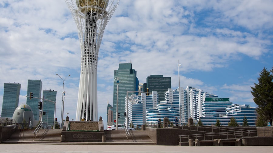 View of Baiterek in Astana, Kazakhstan