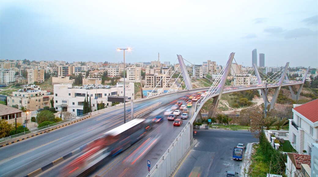 Puente de Abdoun ofreciendo vistas de paisajes, una ciudad y un puente