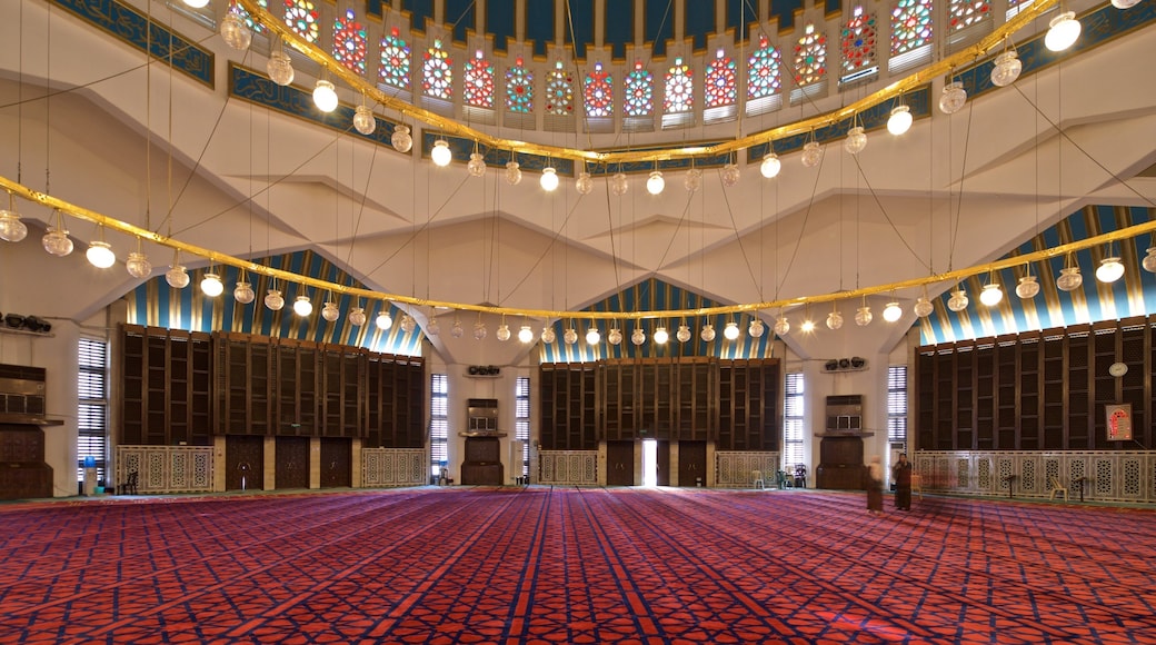 King Abdullah I Mosque which includes heritage elements and interior views