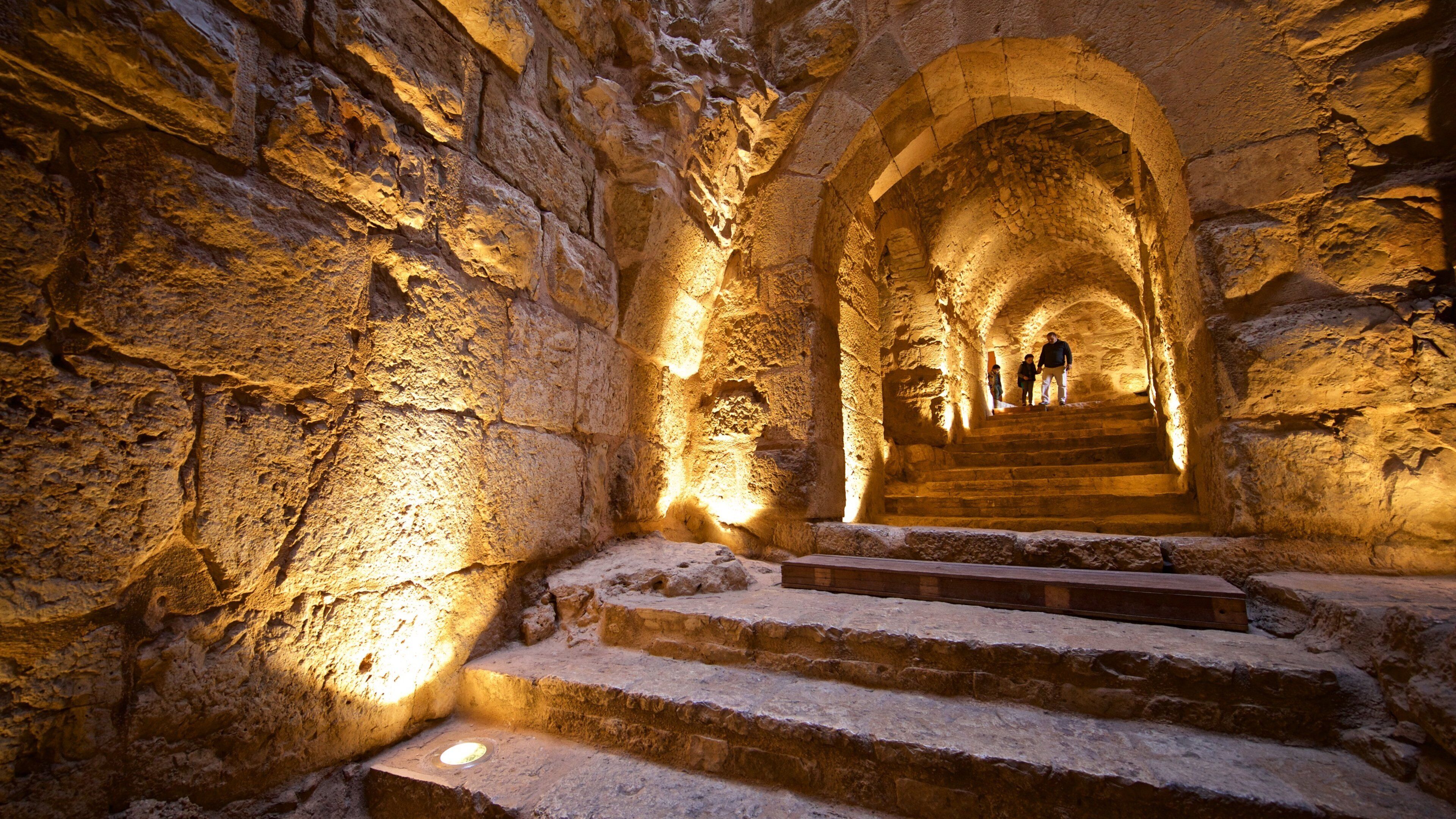 Ajloun Castle featuring interior views and heritage elements