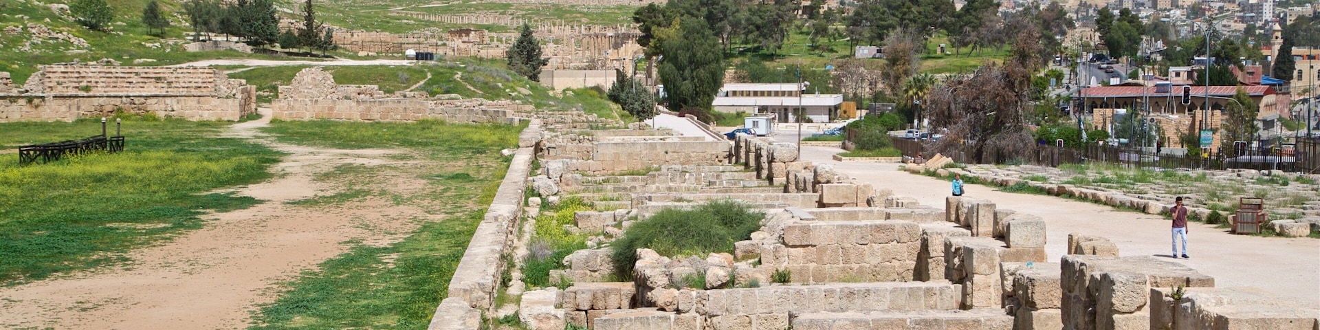 Hipódromo mostrando uma ruína, arquitetura de patrimônio e cenas tranquilas