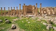 Jerash showing heritage architecture and a ruin