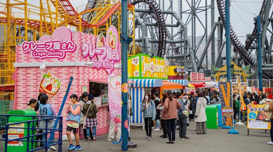 Fuji-Q Highland featuring street scenes and rides