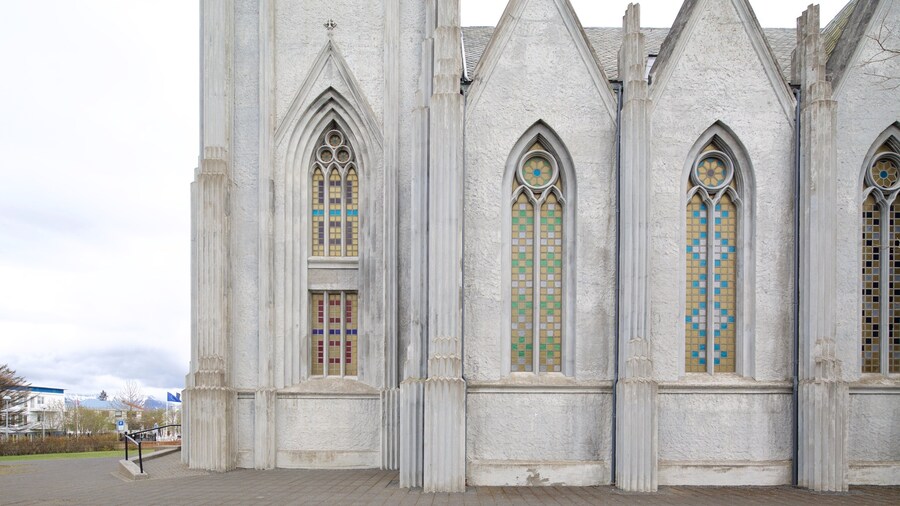 Landakotskirkja which includes a church or cathedral