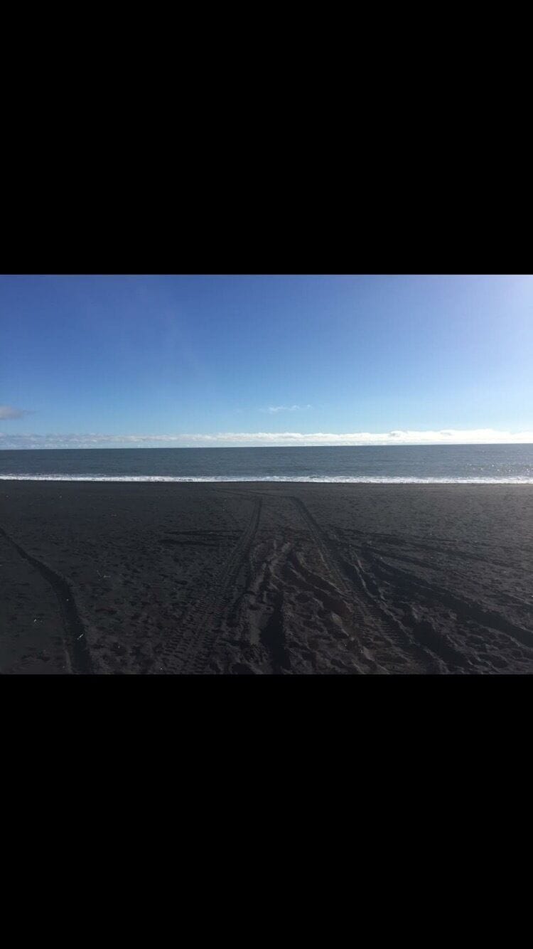 #black #sand #beach #contrast