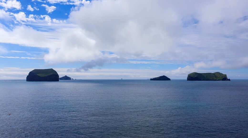 Vestmannaeyjar island beach day view, Iceland landscape.Surtsey island