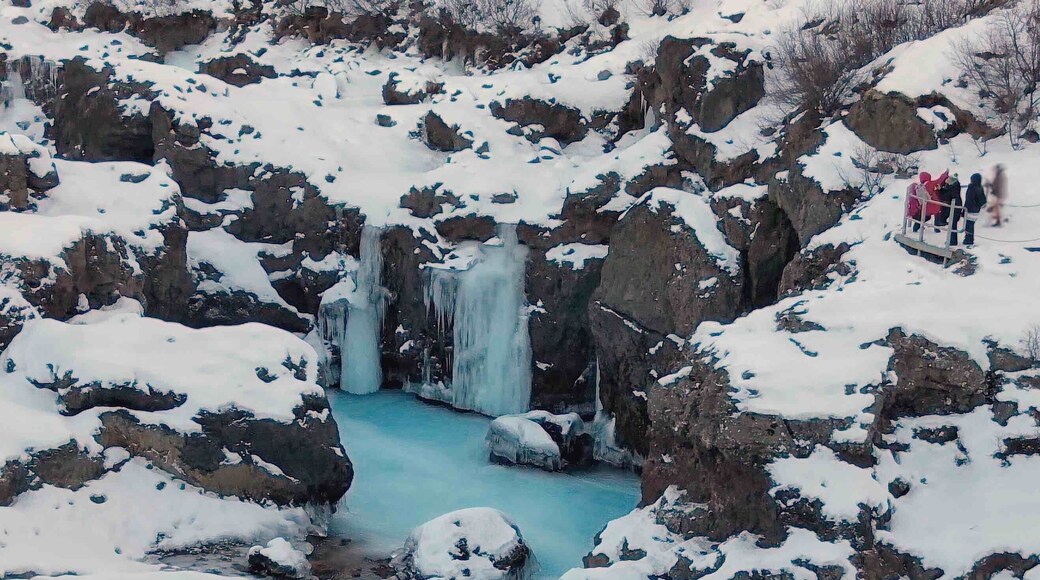 Barnafoss - not the most well known of waterfalls in Iceland but what a stunner in Winter