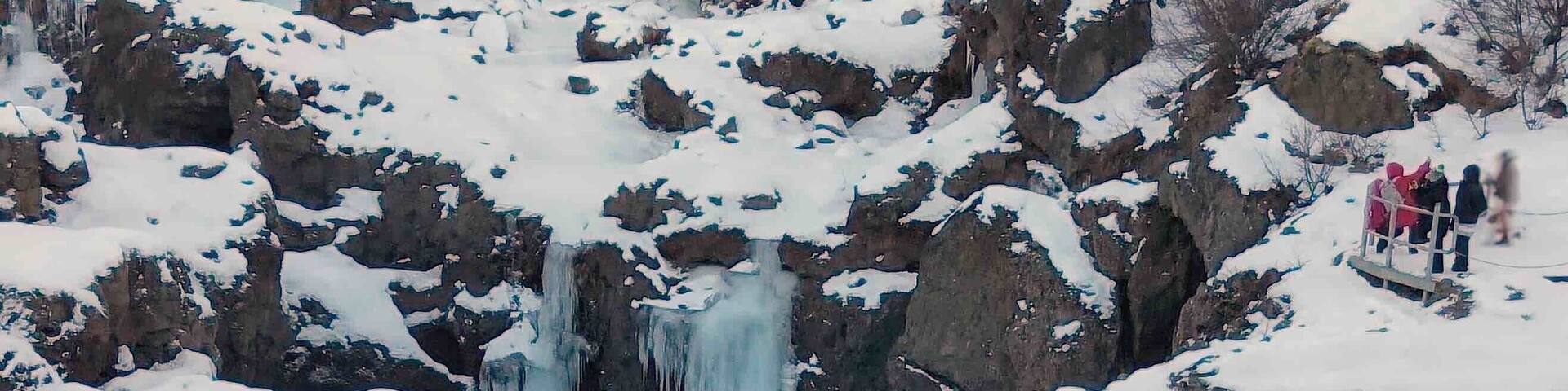 Barnafoss - not the most well known of waterfalls in Iceland but what a stunner in Winter
