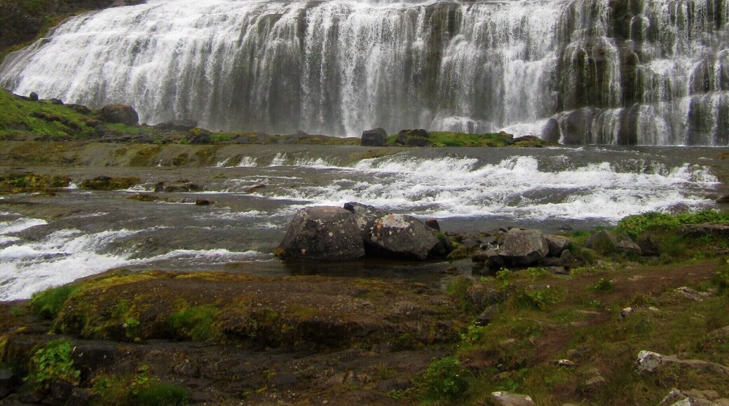Dynjandi was by far one of my favorite places to visit in Iceland. You can get right up next to the largest of the waterfalls!