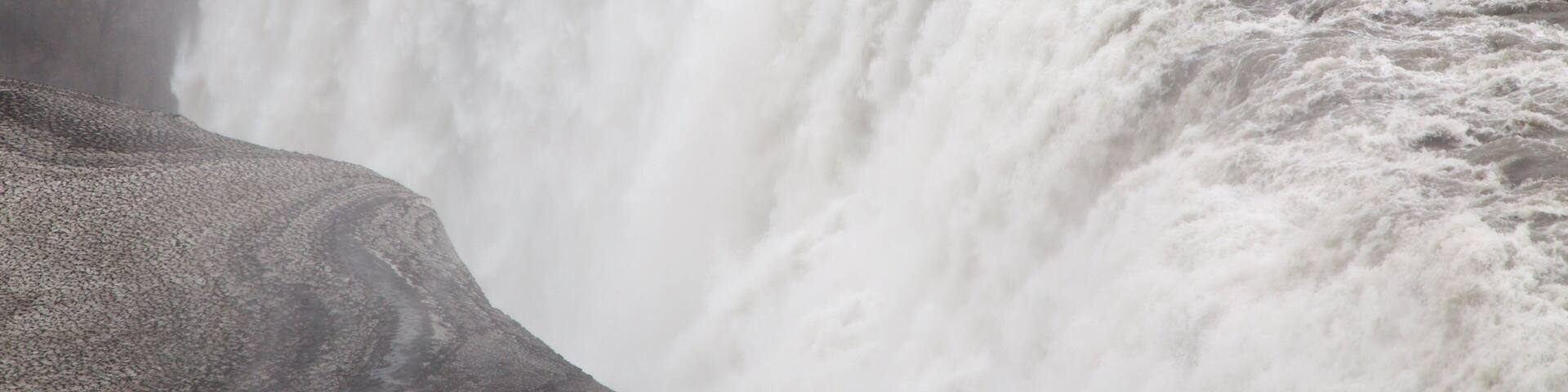 Dettifoss showing a waterfall