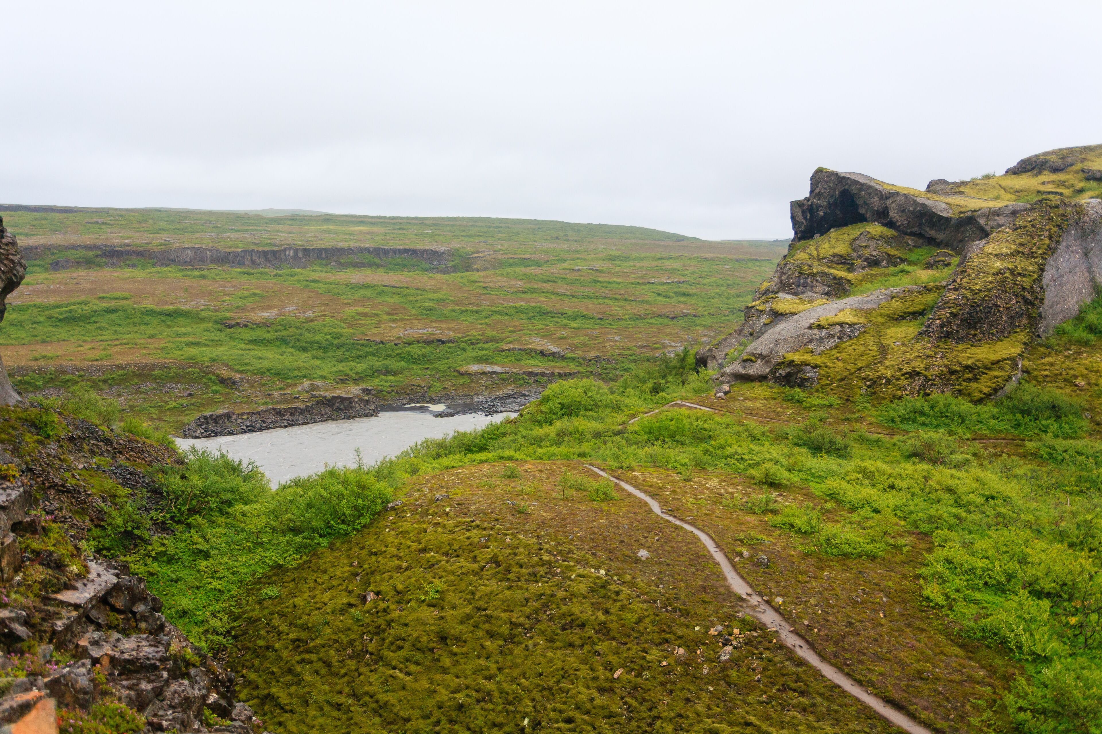 Jokulsargljufur National Park on a raining day, Iceland
