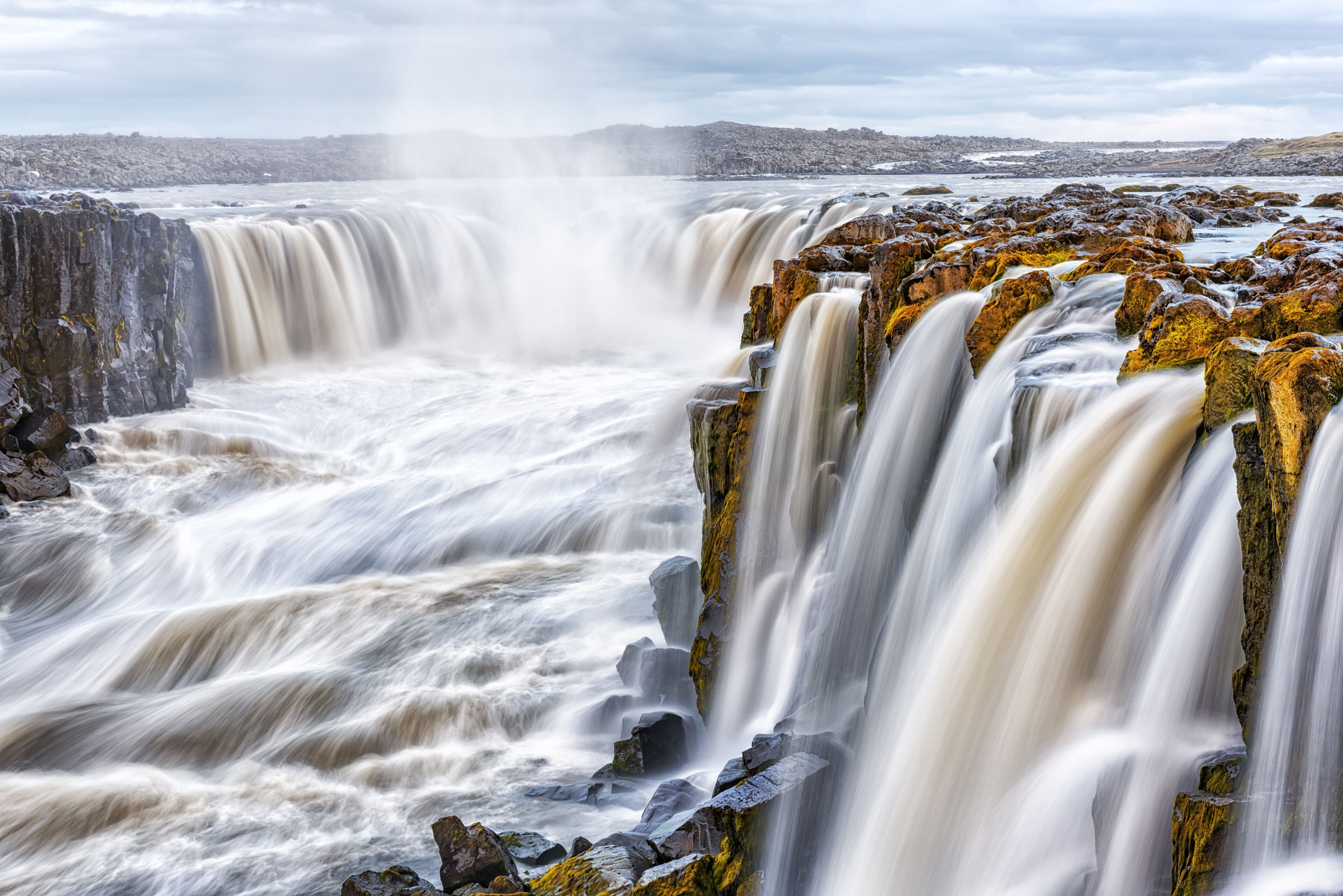 Famous Selfoss waterfall in Jokulsargljufur National Park, Iceland, Europe. Landscape photography