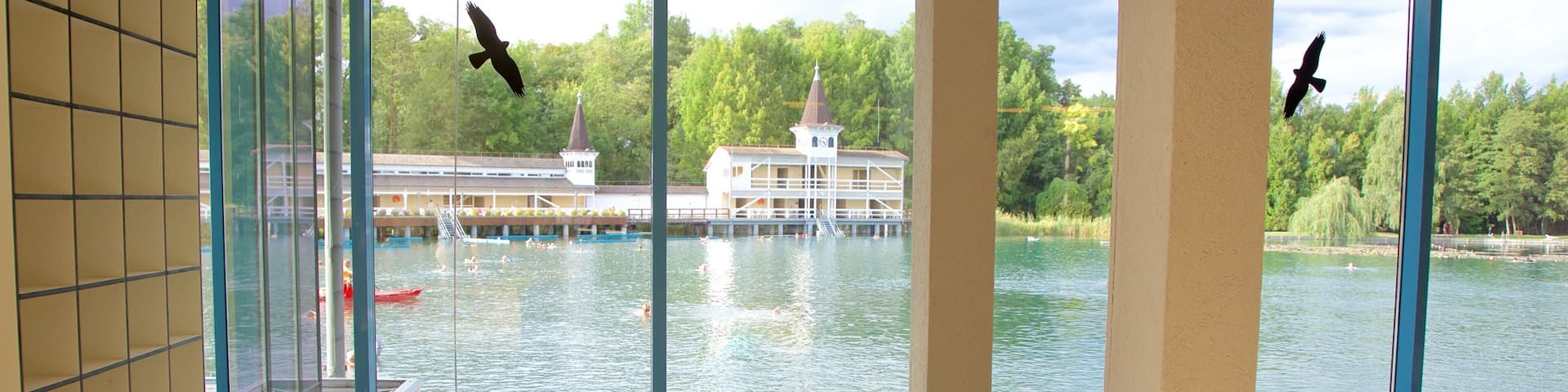 Lake Heviz featuring a luxury hotel or resort