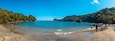 Tela, Honduras »; January 2020: Panoramic of Puerto Caribe Beach in Punta de Sal in the Caribbean Sea