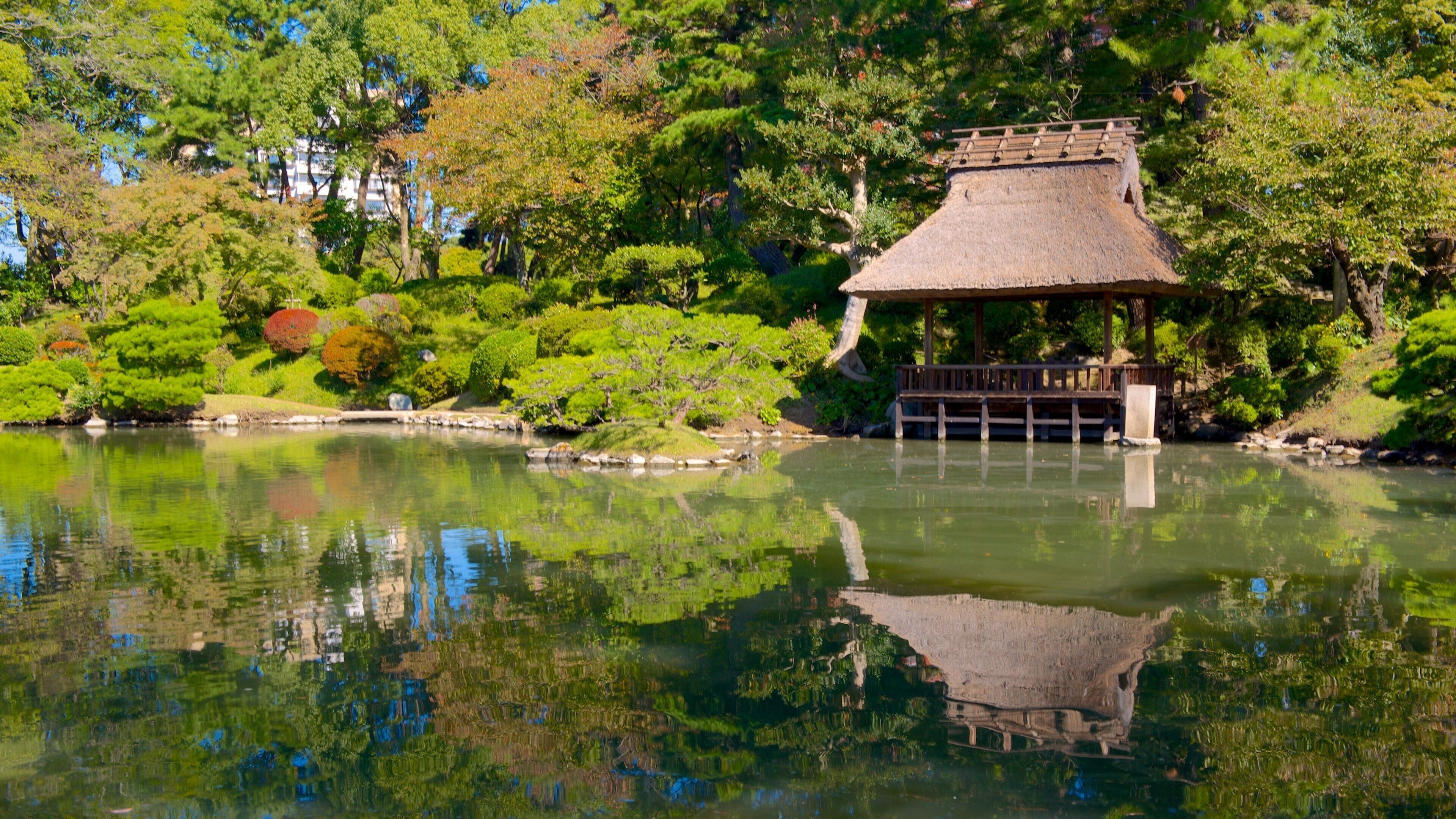 縮景園 表示 湖あるいは泉