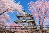Hirosaki Castle and cherry blossoms, Japan