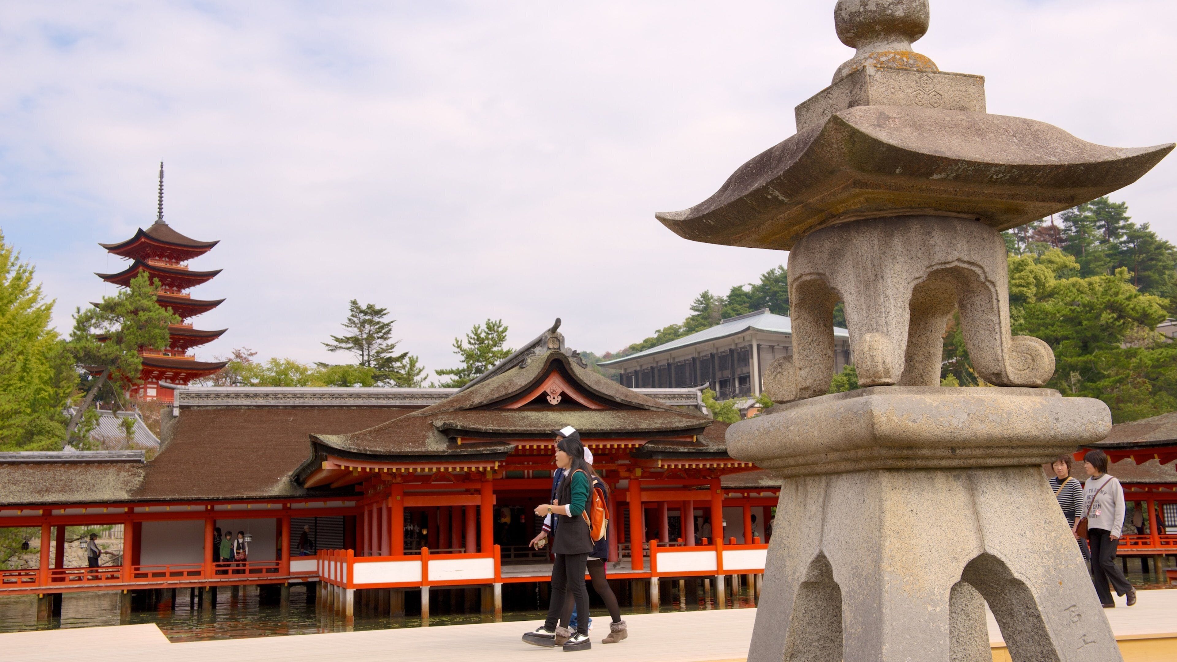 Itsukushima Shrine featuring heritage elements