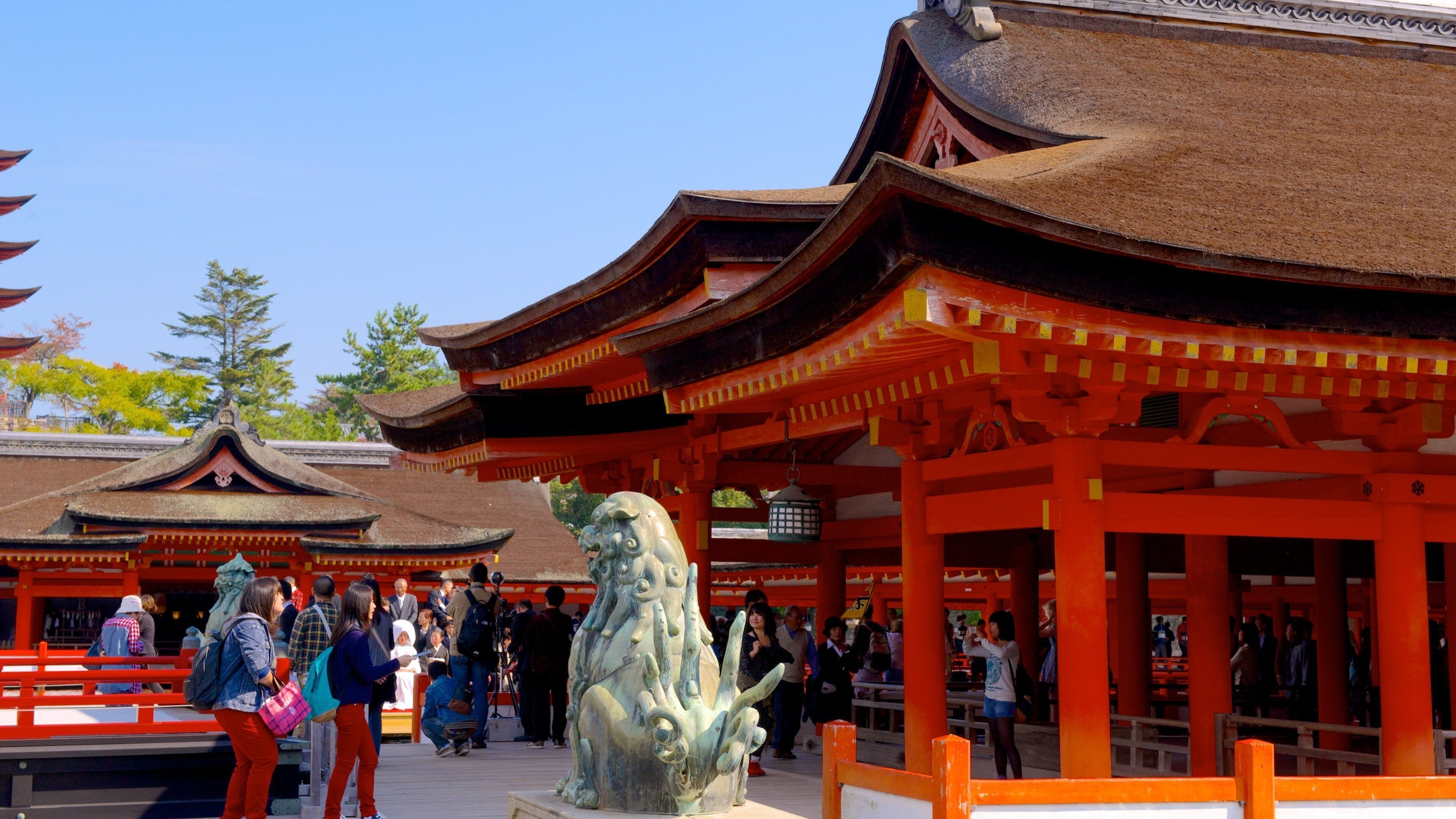 Itsukushima Shrine featuring heritage elements