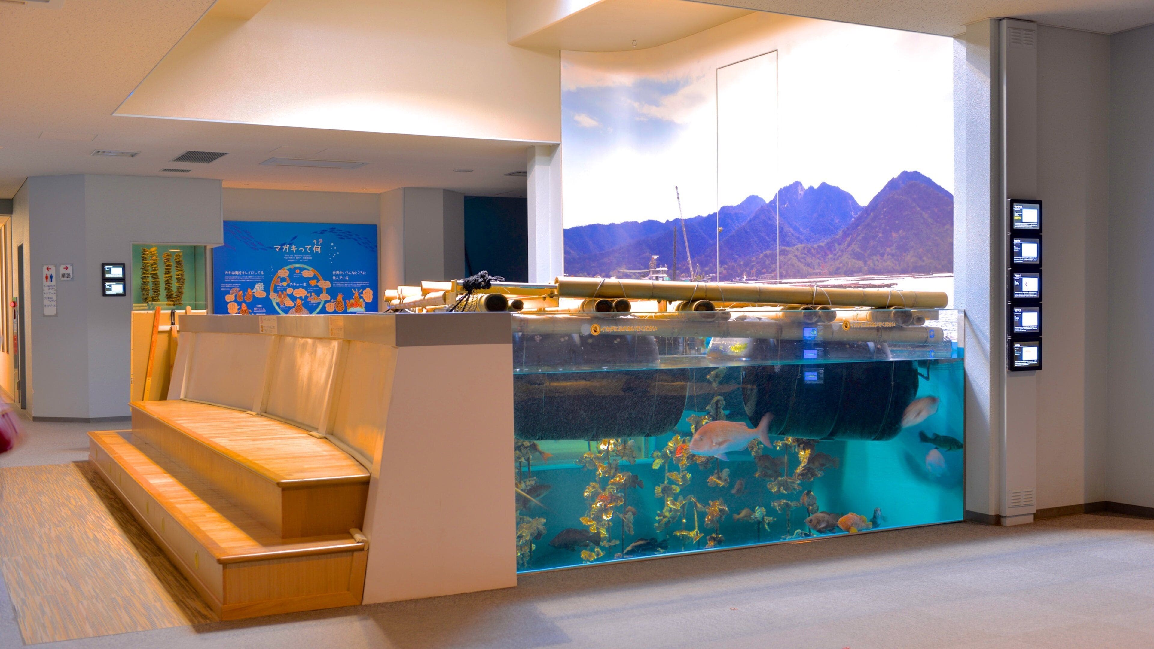 Miyajima Aquarium showing interior views