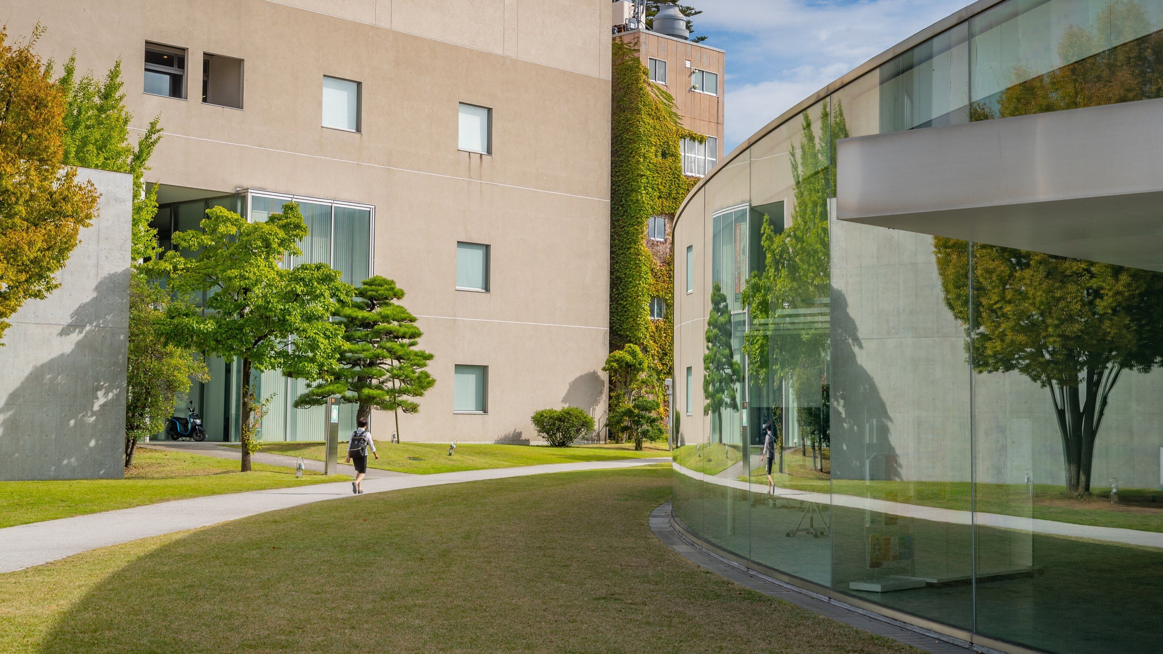 21st Century Museum of Contemporary Art featuring a garden