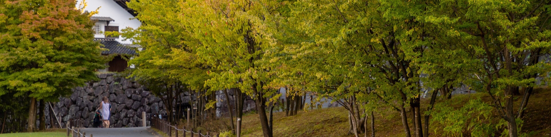 Kanazawa Castle featuring a garden