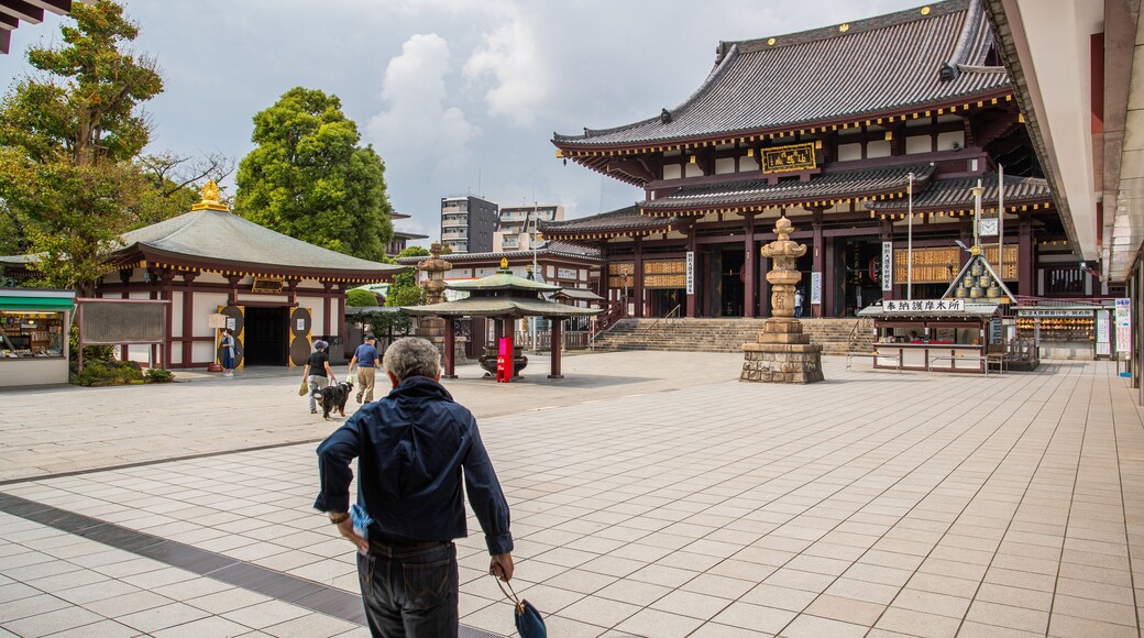 Kawasaki Daishi which includes a square or plaza and heritage architecture as well as an individual male