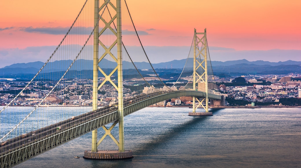 Kobe, Japan at Akashi Kaikyo Bridge