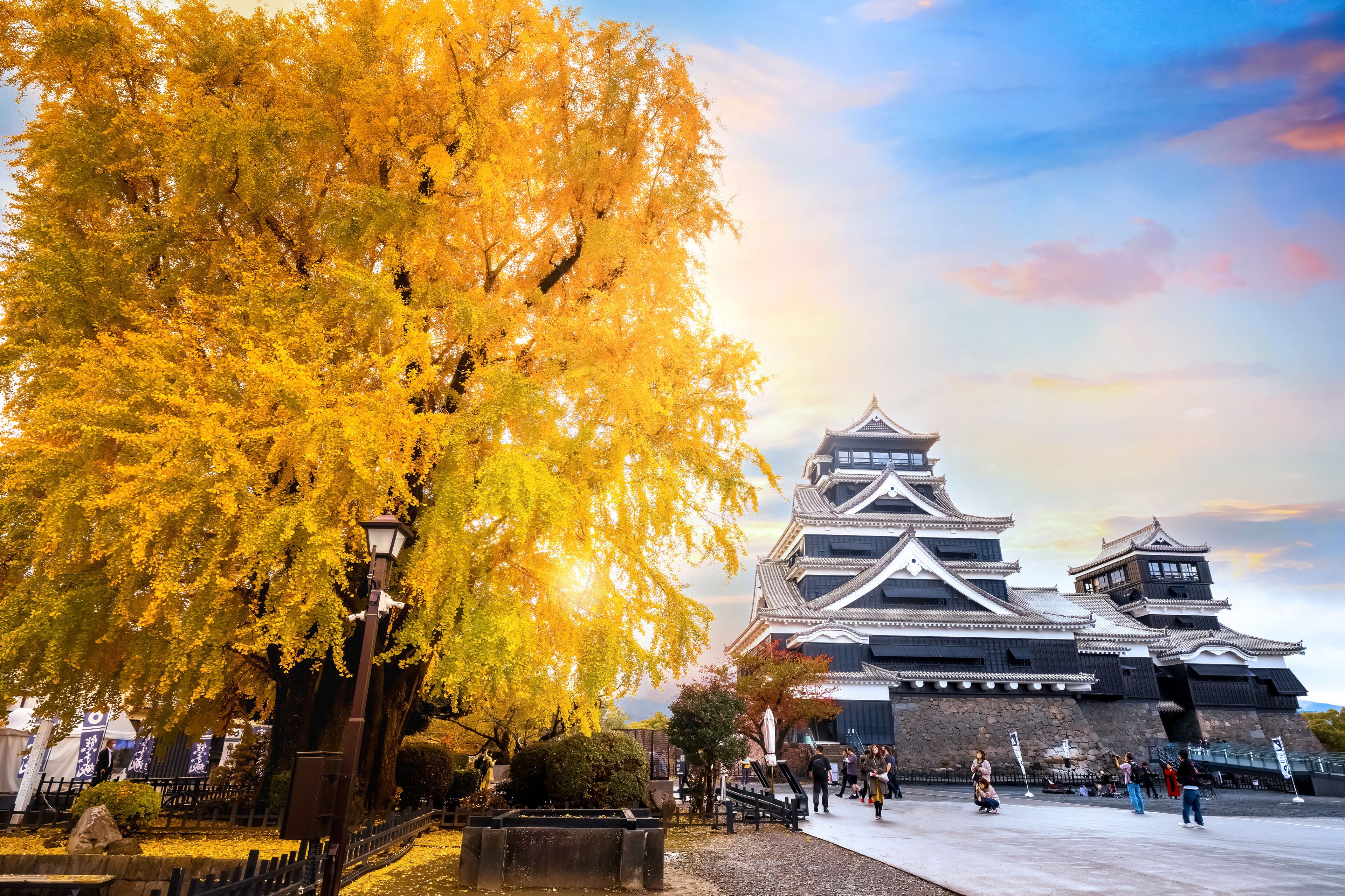 Kumamoto, Japan - Nov 23 2022: Kumamoto Castle's history dates to 1467. In 2006, Kumamoto Castle was listed as one of the 100 Fine Castles of Japan by the Japan Castle Foundation