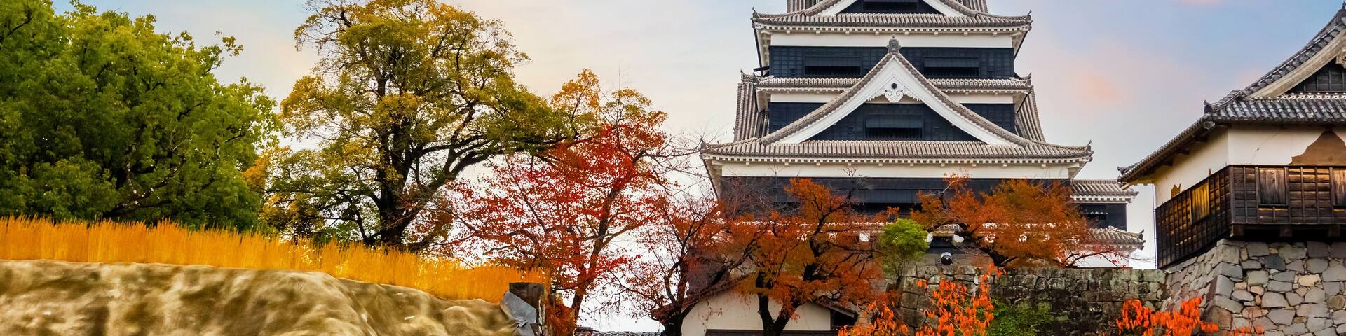 Kumamoto, Japan - Nov 23 2022: Kumamoto Castle's history dates to 1467. In 2006, Kumamoto Castle was listed as one of the 100 Fine Castles of Japan by the Japan Castle Foundation