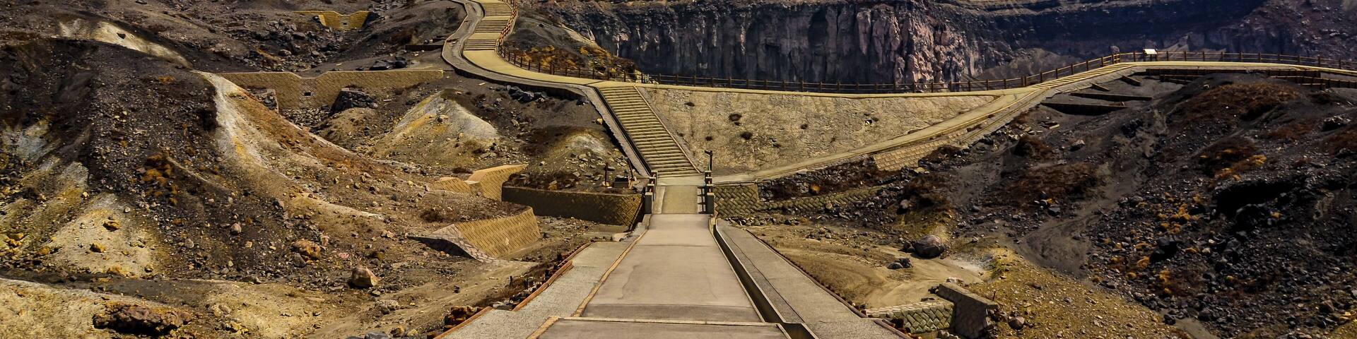 Mount Aso is the largest active volcano in Japan, and is among the largest in the world - Kumamoto , Japan