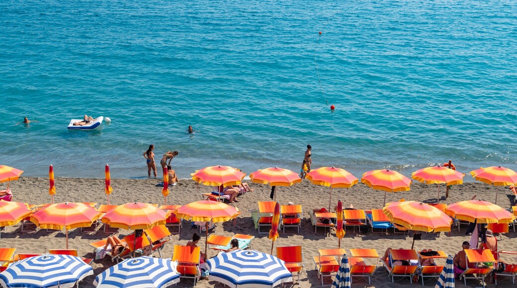 Maronti Beach which includes a sandy beach, swimming and general coastal views