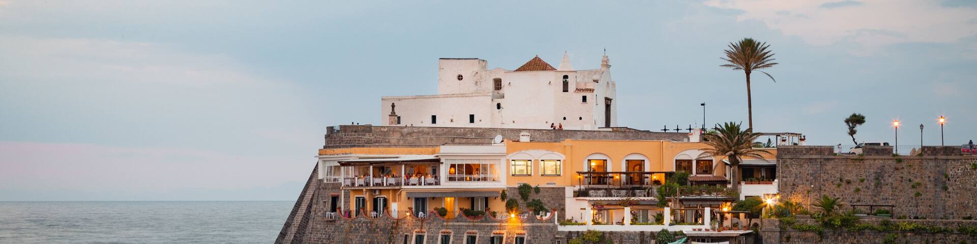 Soccorso Church which includes general coastal views, landscape views and a coastal town