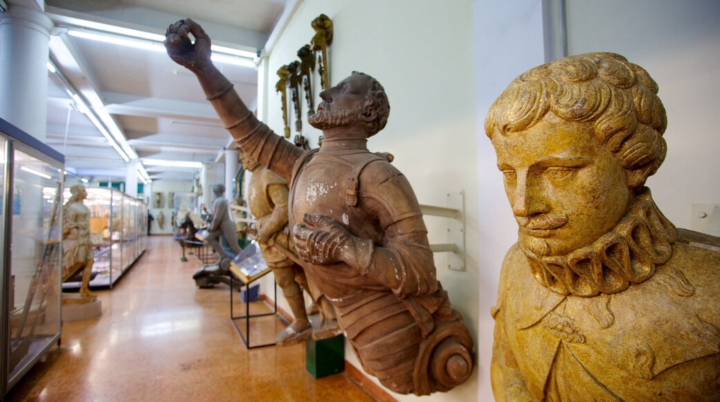 Museo Tecnico Navale showing interior views and a statue or sculpture
