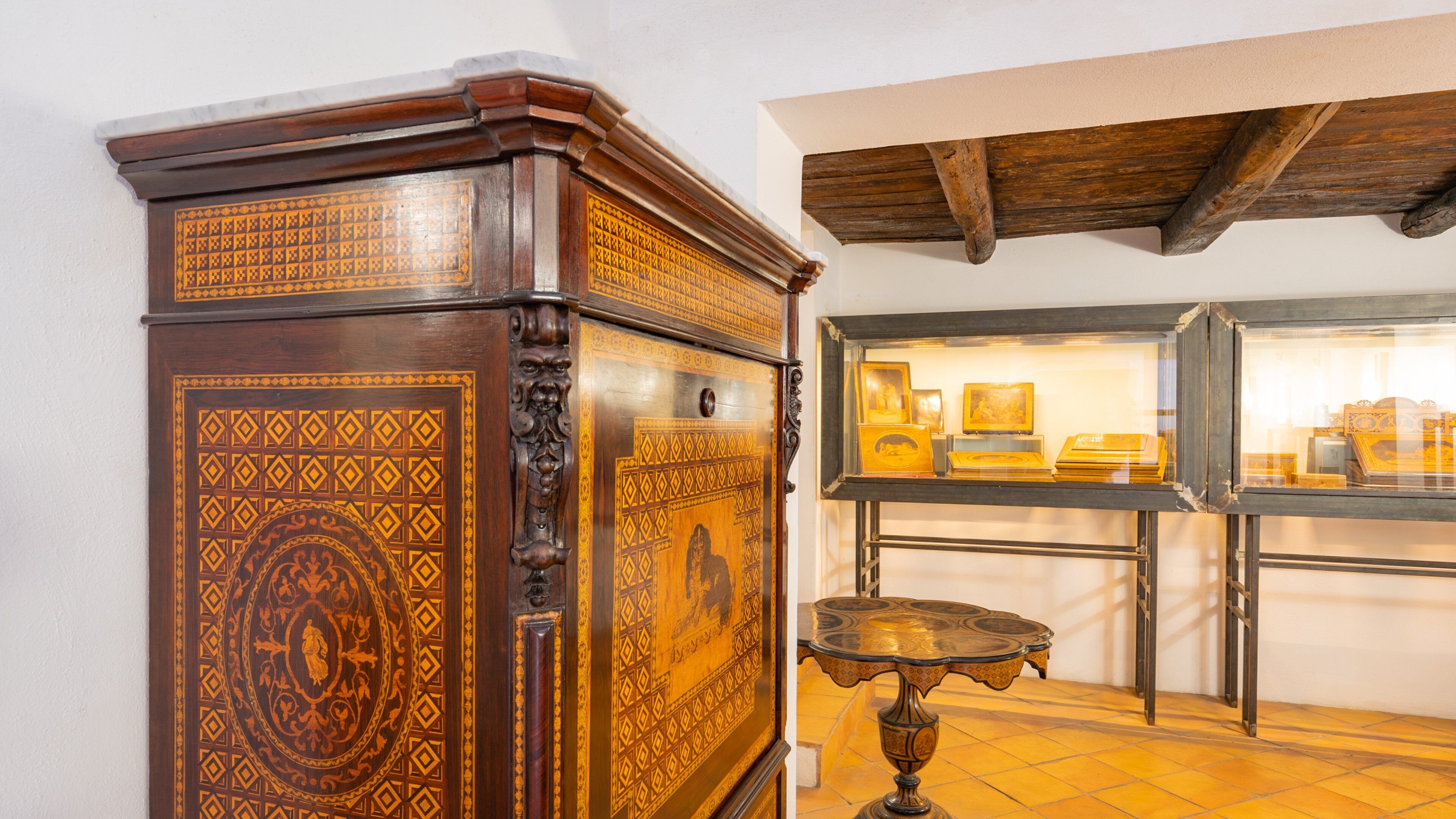 Museo Bottega della Tarsia Lignea showing interior views and heritage elements