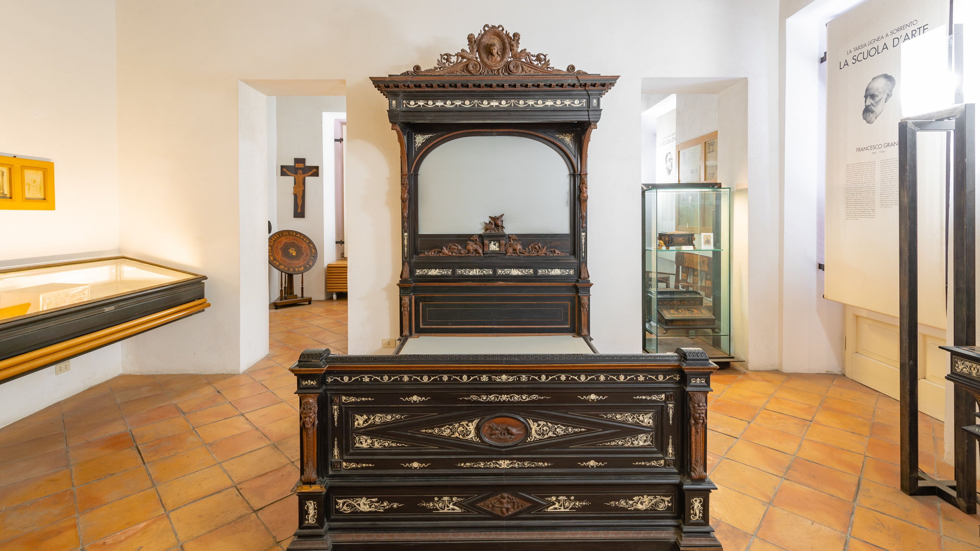 Museo Bottega della Tarsia Lignea which includes interior views and heritage elements