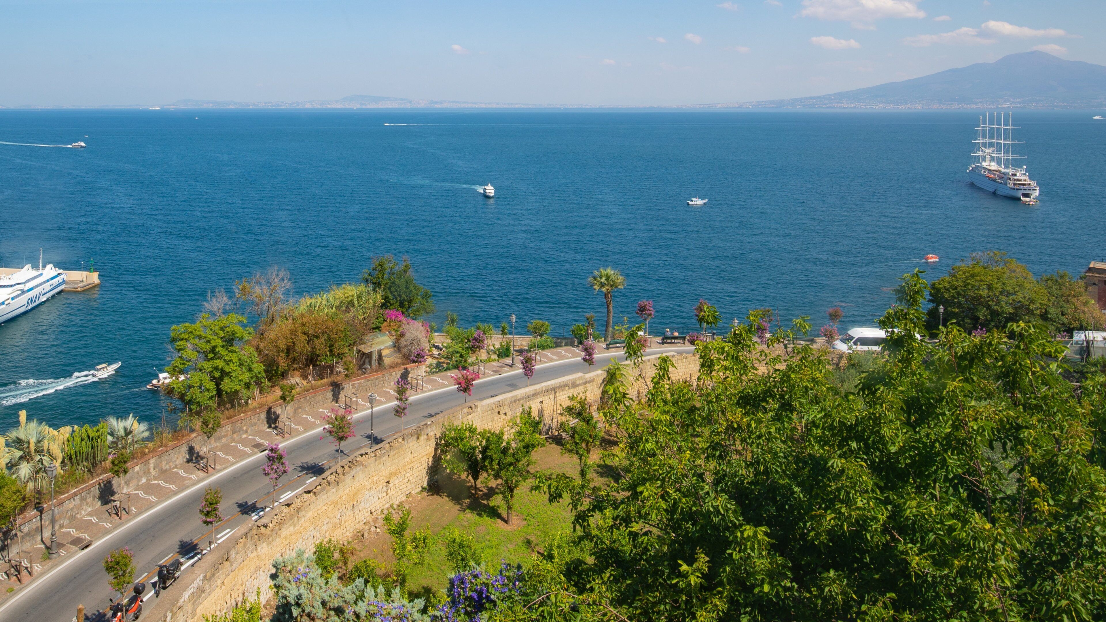 Museo Correale di Terranova which includes a coastal town, general coastal views and landscape views